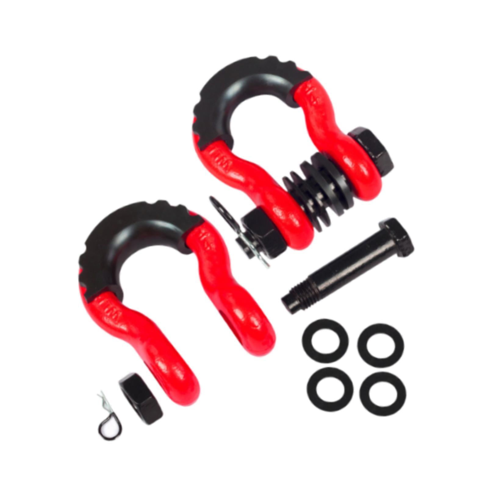 Wzmzjy 2 Pieces D Ring Shackle Off Road Towing Accessories for Vehicle UTV ATV