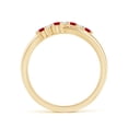 thumbnail image 2 of ANGARA Natural Round Ruby and Diamond Crossover Ring in 14K Yellow Gold for Women (Size-2mm) | July Birthstone Jewelry for Her, 2 of 12