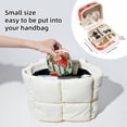 thumbnail image 4 of PhooArto Small Jewellery Box, Daisy Flowers Watermelon Stripe Portable Travel Mini Jewelry Case for Women Leather Ring Organizer, 4 of 5