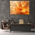 thumbnail image 6 of Mudket Framed Canvas Wall Art Ready to Hang, Orange Floral Wall Art, Luxury Abstract Flower Wall Decor, Floral Prints for Living Room Bedroom Cafe Wedding Decor - 12"L x 8"W, 6 of 10