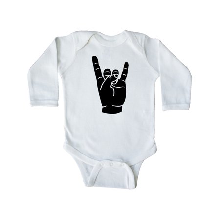 

Inktastic Rocker Horns Gift Baby Boy or Baby Girl Long Sleeve Bodysuit