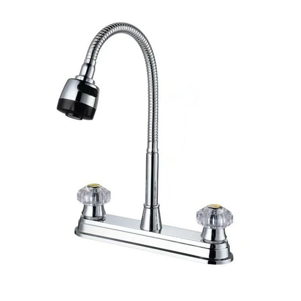 Grifo de cocina con rociador extraíble, grifo de acero inoxidable cepillado para agua fría y caliente