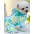 thumbnail image 3 of 1pc Cartoon Dinosaur Design Hooded Pet Jumpsuit, 3 of 4