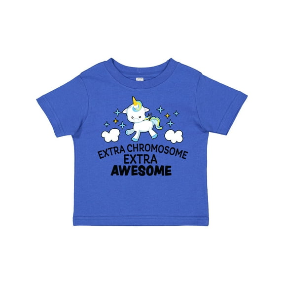 Inktastic Extra Chromosome Extra Awesome with Unicorn Boys or Girls Toddler T-Shirt