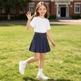 thumbnail image 5 of QTBIUQ Girls Pleated Skirt with Belt Casual Comfortable A-Line Skirt School Style Flared Skirt Summer Skirt for Casual Wear, 5 of 8
