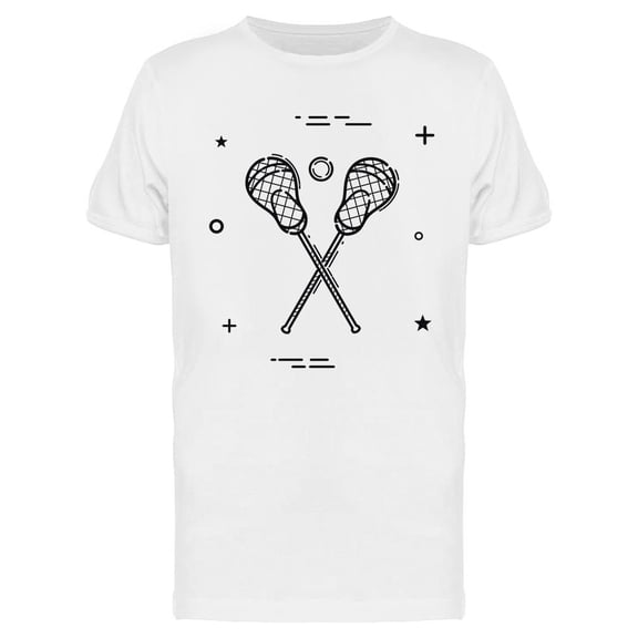 Lacrosse Sketch T-Shirt Men -Image by Shutterstock, Male x-Large