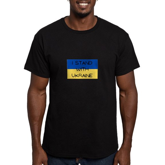 CafePress - I Stand With Ukraine T Shirt - Men's Fitted T-Shirt