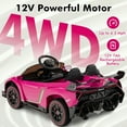 thumbnail image 2 of OLAKIDS 2 Seater Kids Ride on Car, 12V 4WD Licensed Lamborghini Veneno Powered Electric Vehicle with Hydraulic Doors, Rocking Mode, Adjustable Speeds, Remote Control, MP3, Headlight, 2 of 9