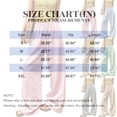 thumbnail image 3 of Women's Pinstripe Linen Palazzo Pants Elastic Drawstring High Waist Flowy Wide Leg Loose Summer Beach Trousers With Pockets Blue S, 3 of 6