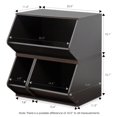 thumbnail image 2 of Furinno KidKanac Ensemble de Rangement Empilable 3-en-1 1512246EX, Espresso, 2 of 4