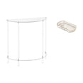 thumbnail image 1 of Mesita de noche de acrílico,Mesa auxiliar de acrílico transparente Mesa auxiliar transparente en capas,Mesa pequeña de acrílico,mesita de noche pequeña,compacta,Bandeja de, 1 of 8