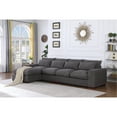 thumbnail image 3 of Devion Furniture 123.24'' Fabric Square Arm Modular Reversible Sectional Sofa & Ottoman-Color:Dark Gray, 3 of 5
