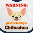 thumbnail image 4 of Inktastic Protected by a Chihuahua Boys or Girls Baby Bib, 4 of 4