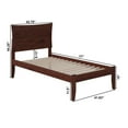 thumbnail image 5 of Leo & Lacey Transitional Solid Wood Twin Platform Bed with USB Charger in Walnut, 5 of 5