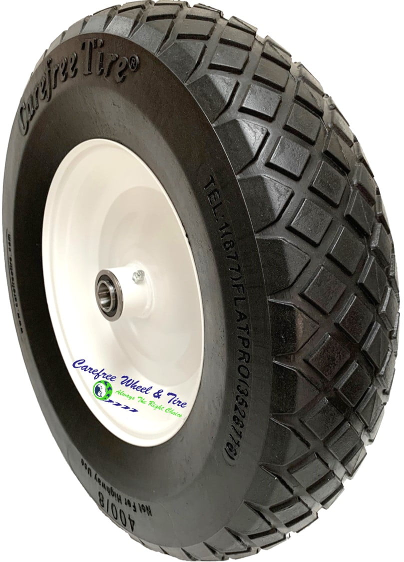 Maxpower 8" x 1.75" Solid Tire W/ Bearings & Steel Rim For Wheelbarrow Handtruck 