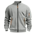 thumbnail image 6 of Men's Zip Up Pullover Jacket Lightweight Athletic Top For Gym Running Workout Casual Streetwear, 6 of 6