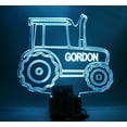 thumbnail image 5 of Tractor Shape Design Engraved Captivating Handmade Personalized Farm Construction Hauling Pulling Farming Tractor Night Light Up Table Lamp LED, Our Newest Feature - It's WOW, With Remote, 16 Colors, 5 of 10