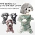 thumbnail image 4 of Ropa de franela para perros de cuatro patas, cálida y resistente al frío, con ositos de peluche, lindas prendas con capucha, ropa transformable para mascotas, 4 of 5