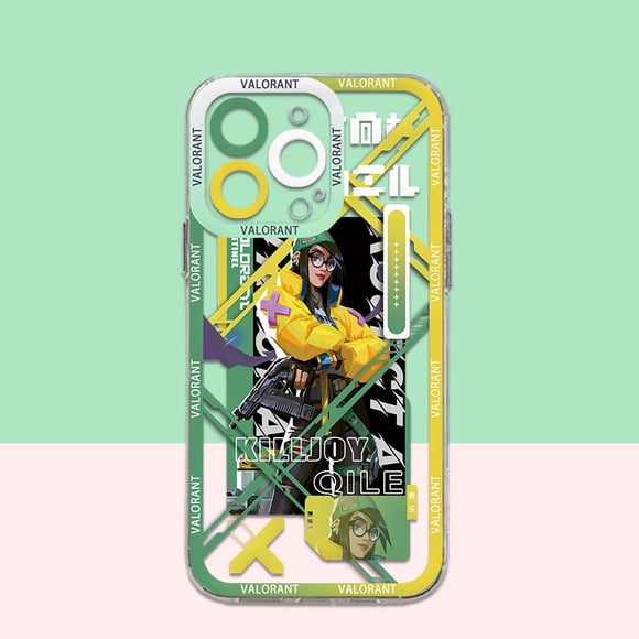 Funda de teléfono con diseño de personajes del juego Valorants para Samsung S24 S23 S22 S21 S20 S10 FE Note20 10 Plus Ultra Lite 5G, funda de TPU suave transparente