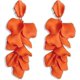 thumbnail image 1 of Pendientes largos de pétalos de rosa de acrílico cuelgan pendientes de flores exageradas, rojo, 1 of 3