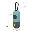 thumbnail image 3 of Binwennn Reusable Silicone Food Bags Large And Small Dog Poop Bag Dispenser With Built In LED Flashlight And Metal Clip For Leash Pet Waste Bag Holder Dog Walking Accessory, 3 of 3