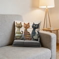 thumbnail image 4 of ddioayh Throw Pillow Cover Animal Print Soft Machine Washable 45x45cm for Sofa Chair Bedroom Home Decor Spring Easter Pet Theme Decorative Gift Idea, 4 of 6