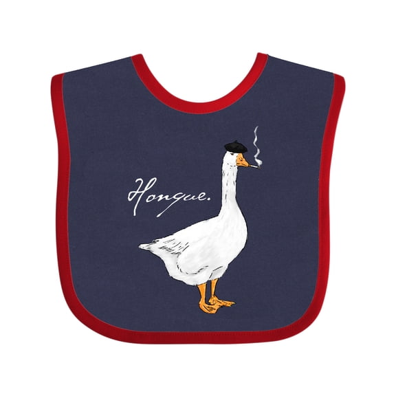 Inktastic French Goose Says Honque Boys or Girls Baby Bib