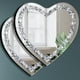 thumbnail image 1 of Espejo DMDFIRST de cristal plateado con forma de corazón, 30 x 30 cm, paquete de 2, 1 of 7