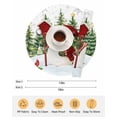 thumbnail image 6 of 15 Inch Round Placemats Set of 6, Green Red Snowman Christmas Non Slip Heat Insulation PP Table Mats, Xmas Tree Snowflake Winter Washable Place Mats for Kitchen Dining Party Table Decor, 6 of 7