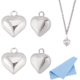 thumbnail image 1 of 4 colgantes de corazón de plata de ley 925 con forma de corazón, pequeños y bonitos, para collares, pulseras y bisutería., 1 of 9