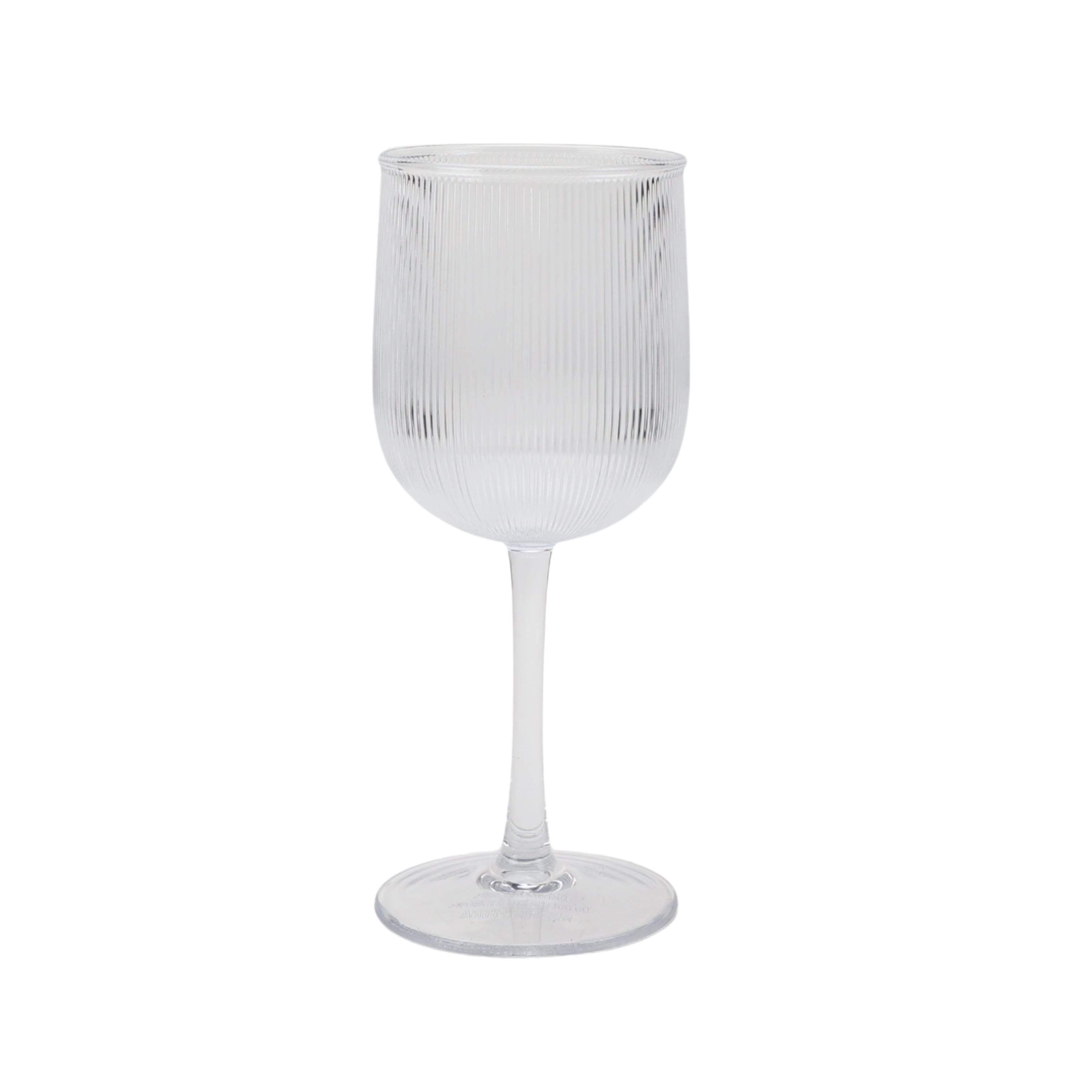 (2 pack) Better Homes & Gardens 4-Piece Clear Ribbed Tritan Wine Glass Set