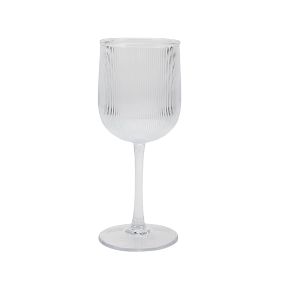 Better Homes and Gardens 12-Ounce Clear Ribbed Tritan Wine Glass