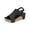 Black, variant on LOVZFMLL Chunky Wedge Sandals for Women Fashion Casual Open Toe Ankle Straps Cork Clogs Outdoor Travel Beach Vacation Sandals Khaki 8.5