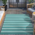 thumbnail image 3 of Well Woven Medusa Stria Modern Stripes Blue 7'10" x 9'10" Indoor Outdoor Area Rug, 3 of 3