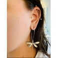 thumbnail image 4 of Dragonfly Earrings- Silver dragonfly earrings- Dragonfly drop earrings-Dragonfly statement earrings, 4 of 5