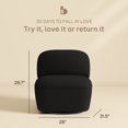 thumbnail image 2 of BELLEZE Modern Upholstered Swivel Accent Chair with Hidden Storage, 360° Rotating Chair, Easy Assembly Compact Chair for Living Room, Bedroom, Office, Space-Saving Design - Black, 2 of 7