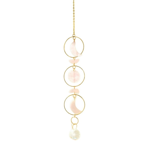 Colgante arcoíris para hacer adornos de prismas, decoración para bodas y jardines. Rosa