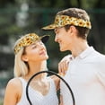 thumbnail image 5 of Kdxio Yellow Polka Dot Sunflower Print Sun Visor Hat Golf Visor Adjustable Velcro Outdoor Sports Cap for Men Women, 5 of 6
