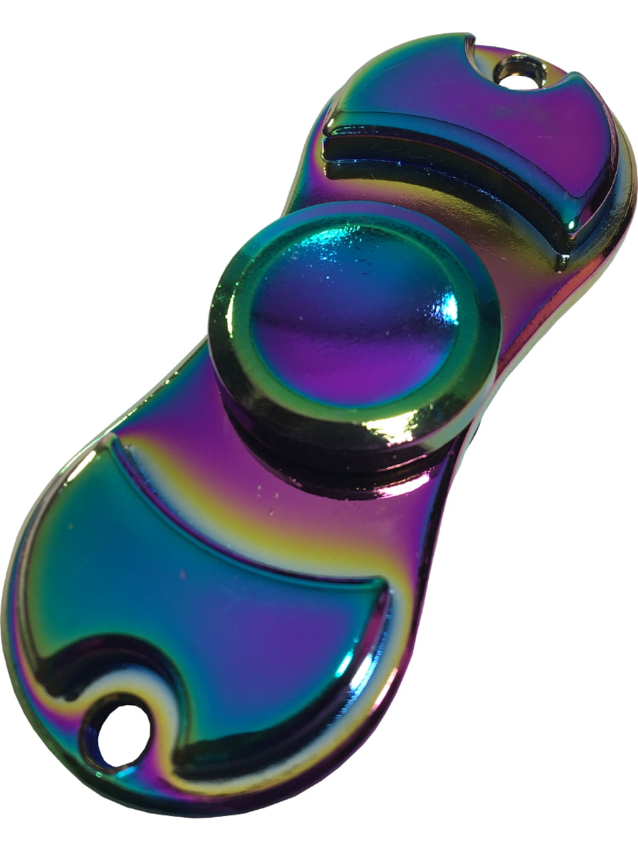 Igangværende Gods Kritisk RI Novelty Fidget Spinner High Speed Rainbow Metal 2 Prong Spinning Relief  Toy - Walmart.com