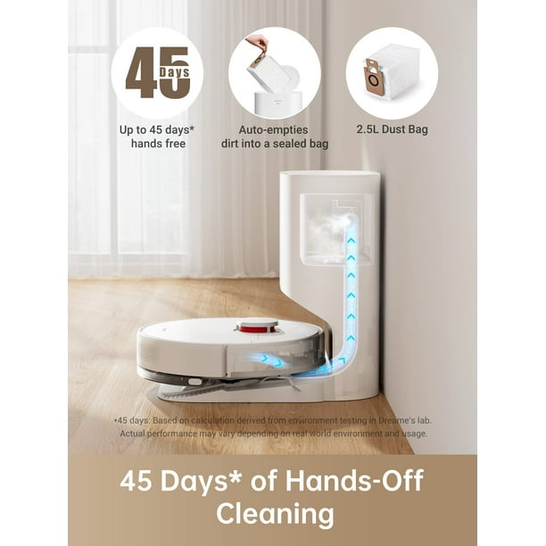 dreame D10 Plus Robot Vacuum and Mop with Self-Emptying Base for