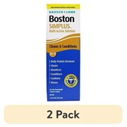 (2 pack) Bausch & Lomb Boston Simplus Multi Action Solution With Daily Protein Remover 3.5 Oz