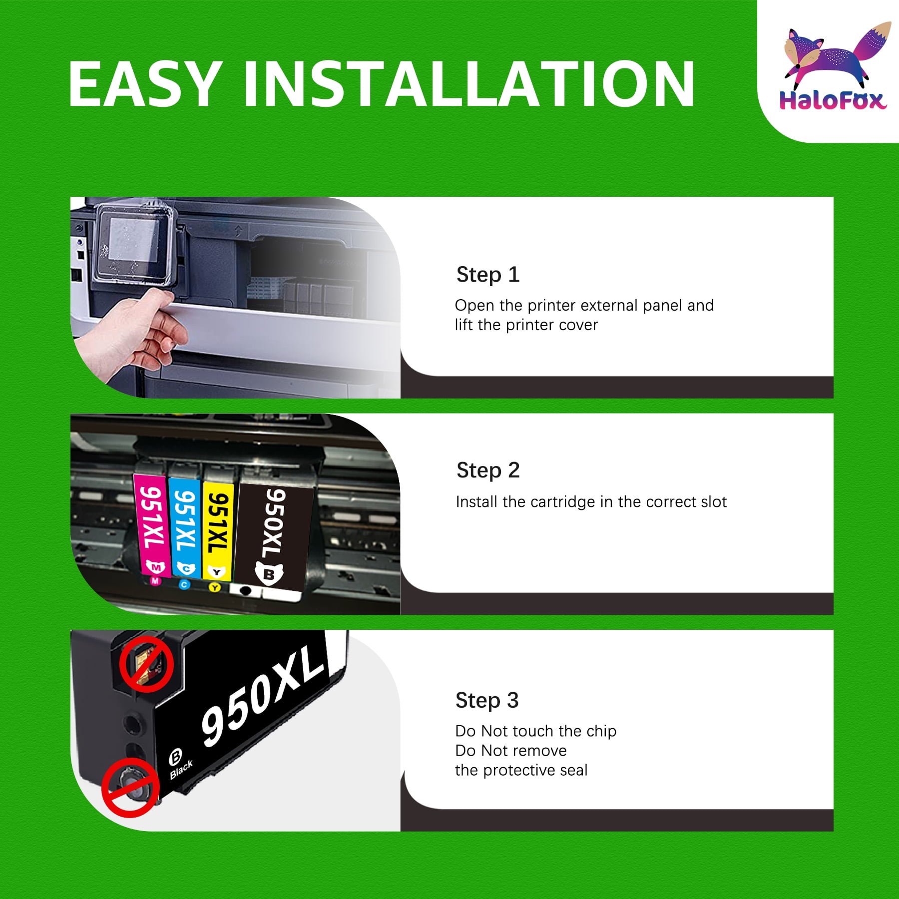 950XL and 951XL Ink Cartridges Compatible for 950 and 951 Ink Cartridges OfficeJet Pro 8600 8610 8620