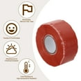 thumbnail image 3 of Uxcell Grip Tape  Self-Fusing Silicone Tape 5ft Sealing Repair Wrap Tape, Red 2 Pcs, 3 of 6
