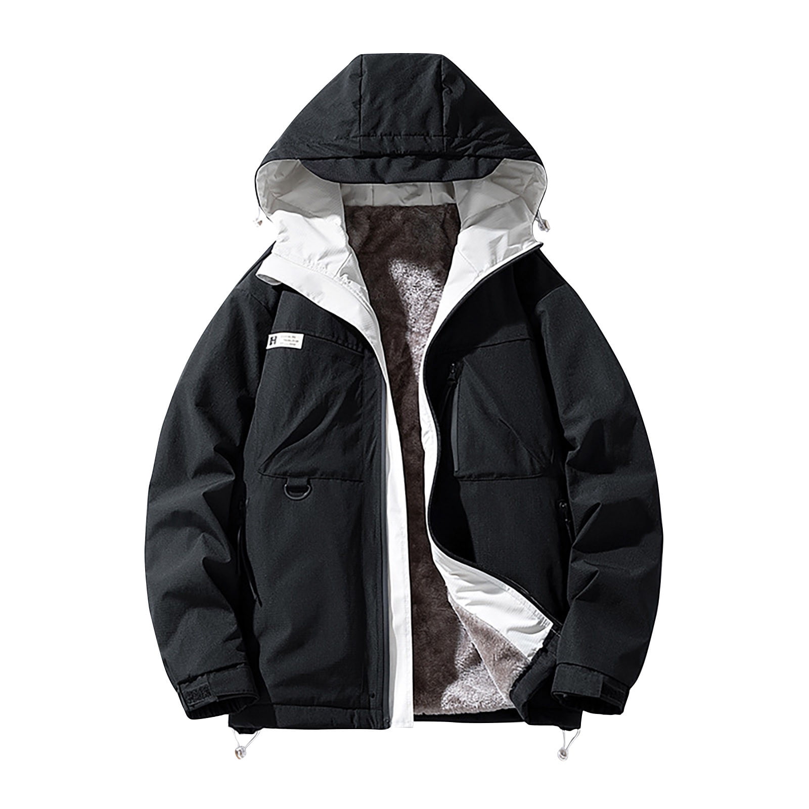 Topman - Veste en imitation peau de mouton avec poches zippées - Marron