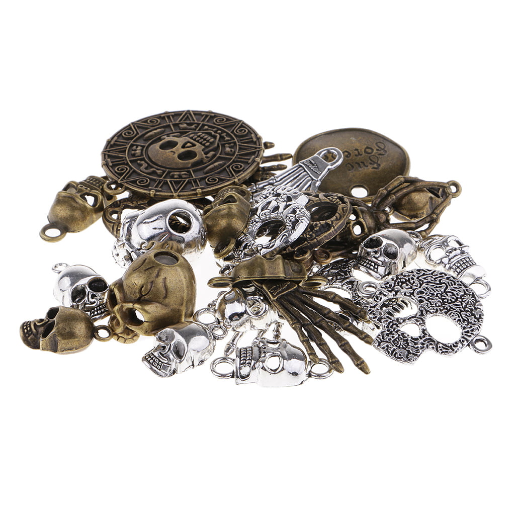 Lot Tibetan Silver Retro Gothic Charms Pendant DIY Crafts Jewelry Bracelet Beads