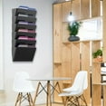 thumbnail image 4 of Organizador de archivos de pared MINDEPOT de acrílico negro con 6 compartimentos, 4 of 8