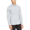 thumbnail image 1 of Kenneth Cole Mens Performance Flannel Button Up Shirt, Grey, XX-Large, 1 of 1