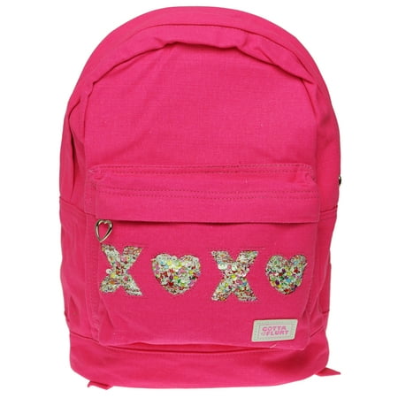 Gotta Flurt Confetti Sequin Hot Pink XOXO Girls Backpack - www.waldenwongart.com