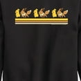 thumbnail image 3 of Pokémon - Pikachu Eevee Friends Retro Stripe - Youth Crewneck Fleece Sweatshirt, 3 of 5