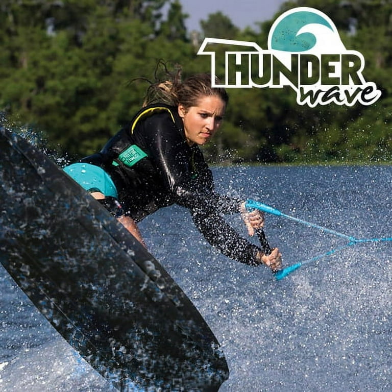 Serenelife Thunder Wave Kneeboard, with Strap and Hook for Kids & Adults | Universal Water Sport Kneeboard for Boating, Waterboarding, Kneeling